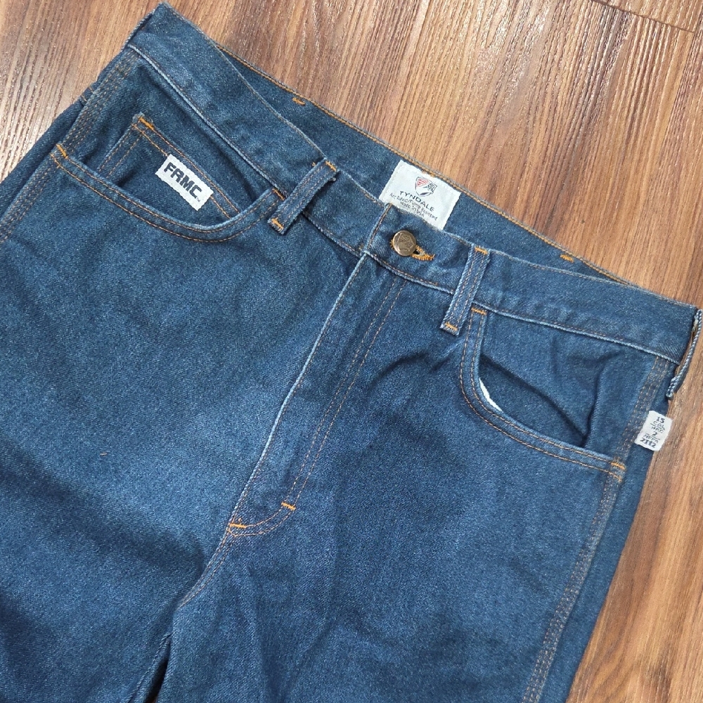 FRMC Men’s Straight Fit Denim Jeans in Deep Blue